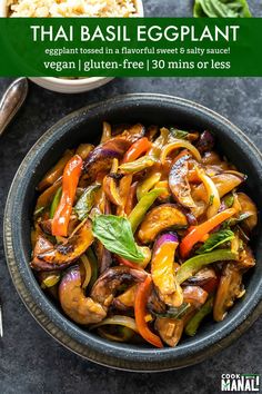 thai eggplant with vegetables in a bowl