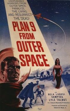 a movie poster for the film plan 9 from outer space