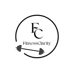 the fitness charity logo with a barbell on it's left hand and an ef