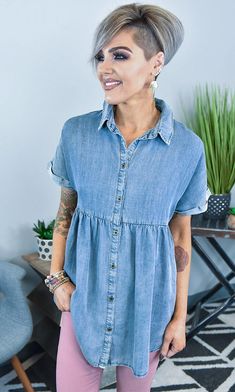 Women's Denim Dress Lapel A Line Mini Dress Women's Spring Outfits, Autumn Fall Outfits, A Line Mini Dress, Womens Denim Dress, Cheap Clothing, Spring Outfits Women, Cheap Clothes, Dress For Sale, Outfits Summer