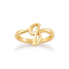 This Script Initial Ring is beautiful when worn as a single initial, but also works beautifully stacked with others to form monograms, abbreviations and words. This initial ring, available in sterling silver or 14K gold, makes telling your story as easy a Modern Sterling Silver Initial Ring In Yellow Gold, Elegant Gold Stackable Rings With Initials, Classic 14k Gold Stackable Rings With Initials, White Gold Initial Ring For Promise, Promise White Gold Initial Ring, Open Ring With Monogram, Elegant 14k Gold Stackable Rings With Initials, Symbolic Initial Open Ring For Anniversary, Symbolic Anniversary Initial Open Ring