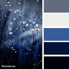 blue and gray color scheme with water droplets