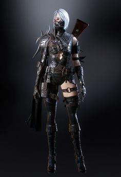 ArtStation - Hunter Character Concept, Samurai Gear, Sci Fi, Thank You