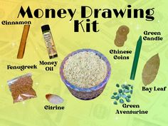 the money drawing kit includes various items to make it