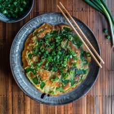 Negiyaki Greens Pancake Ingredients, Green Onion Pancake, Onion Pancake, Green Onion, Asian Cooking, Green Onions, Onions