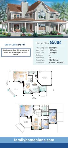 the floor plan for this house is very large and has two levels to each level