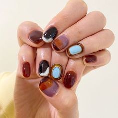 Short Nails Inspiration, Tumblr Ideas, Superflat, Aesthetic Korean