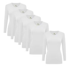 PRICES MAY VARY. Exceptionally soft and stretchy providing all day comfort. Long Sleeve V-Neck T-Shirt--Pack of 5. Perfect for everyday wear, casual wear, workout wear, etc... Can be used as a layering piece or to be worn out on its own. Excellent Breathable Fabric and Construction. Natural Uniforms Long Sleeve T-shirt is made of an excellent 57% Cotton//38% Polyester//5% Spandex blend that combines breathability with warmth for superb all day comfort. A basic spandex lightweight T-Shirt at an e Long Sleeve Under Shirt, Fall Sweaters For Women, Under Shirt, Office Wear Women, Trendy Jackets, Safety Clothing, Long Pullover, Classic Outfits, Sweaters Oversized