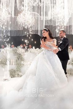 Luxury Beaded Sheer Long Sleeve Ball Gown Wedding Dress Long Sleeve Ball Gown Wedding Dress, Party Dress Inspiration, Steven Khalil, Long Sleeve Ball Gowns, Designer Bridesmaid Dresses, Most Beautiful Wedding Dresses, Gown Skirt, Sparkle Wedding, Ball Gown Skirt