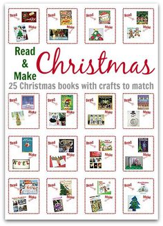 the book cover for read and make christmas books with crafts to match it's titles