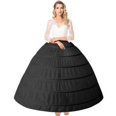 PRICES MAY VARY. ❤ Keeping Dress Full --- 6 Hoop Skirt for Women is Single Layer with 6 Strong Adjustable Hoops, 4 Hoop Skirt 5 Ruffles Layers is Made with Strong Adjustable Hoops and Beautiful Ruffles layers, Which Help Make Your Beautiful Dress Full Dome Shape. ❤ Adjustable Waist --- 6 Hoop Skirt Measures 24-41 inch, 4 Hoop Skirt Measures 24-36 inch, Elastic Closure on Waist Make This Petticoat Suit for Most Women From Size 2 to Size 18W. ❤ Fit Occations --- Crinoline Hoop Skirt for Women Goes Skirt For Wedding, Wedding Bridal Dress, Hoop Skirt, Half Slip, Skirt For Women, Makes You Beautiful, Bridal Dress, Dress First, Petticoat