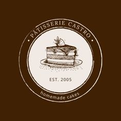 the logo for sweet heaven's homemade cakes, featuring a piece of cake on a plate