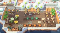 an animated garden with lots of plants and flowers