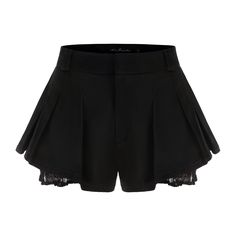 Give your weekend wardrobe a fierce update with these shorts. Featuring a black material with pleat detailing and a turn-up hem design. Style with a statement top, gold accessories and on oversized blazer for brunch with the ladies! Elegant Shorts For Going Out, Elegant High-waisted Shorts For Date Night, Elegant Pleated Skort For Workwear, Elegant Shorts For Night Out, Elegant High Waist Pleated Shorts, Elegant High-waist Pleated Shorts, Elegant High Waist Shorts For Going Out, Short Pleated Party Bottoms, Chic Fitted Shorts With Pleated Hem