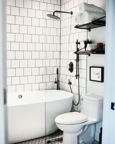 Looking to elevate your bathroom decor? Check out these stylish ideas to transform your space into a serene oasis. From modern accents to cozy touches, find inspiration to create the perfect bathroom retreat. Bathroom Tub Shower Combo, Bathtub Shower Combo, Bathroom With Tub, Bathroom Tub Shower, Bad Inspiration, Small Bathroom Makeover, Bathroom Tub, Casa Container, Tub Shower Combo