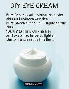 Tons of benefits fro Eye Cream Recipe, Natural Eye Cream, Diy Eye Cream, Hair Oils, Diy Kosmetik, Under Eyes, Beauty Remedies, Beauty Recipe, Diy Skin Care