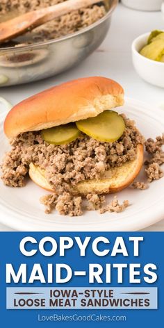 Copycat Maid-Rites Made Rite Sandwich Recipe, Iowa Made Rites, Maid Rite Loose Meat Sandwich Recipe, Homemade Maid Rites, Maidright Sandwiches, Maid Rites Recipe Easy, Maidrites Recipe Maid Rite, Easy Loose Meat Sandwich Recipe, Maidrite Recipe Easy