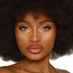 Brow Hacks, Golden Makeup, Eye Tricks, Sunset Glow, Brown Skin Makeup, Liquid Highlighter, Deep Skin, Dark Makeup, Afro Hair