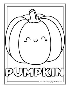 a pumpkin with the word pumpkin on it's front and back side in black and white