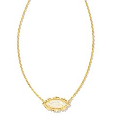 From Kendra Scott&#x2C; this necklace features: Short pendant necklace14K Gold plated over brassLobster clasp with single adjustable slider beadApprox. 16" L&#x2C; 3" extenderImported. Short Pendant Necklace, Pearl Strands Necklace, Gold Shorts, Studded Belt, Pink Cat, Accessories Jewelry Necklace, Multi Strand Necklace, Gold Drop Earrings, Jewelry Inspo