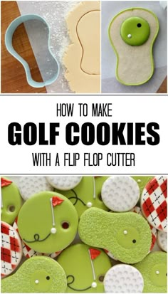 Flip Flop Cookie, Golf Tournament Ideas, Cookie Tutorials, Fancy Cookies, Creative Cookies