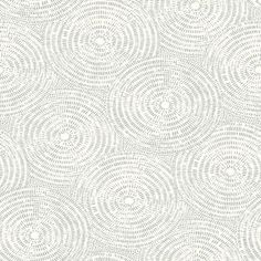 a white and beige wallpaper with circular design on the back ground, in an abstract manner