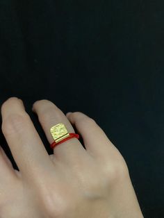 Handmade 18K Gold Plated Red Silk String Ring | Unique Design Ring| Minimalist Rope Ring| Perfect gift for her| Gold Midi Ring %100 925 Sterling Silver, 18K Gold Plated Ring with Love and Care with signature of Red String. Which gives you power, luck and protection for nazar, bad thoughts and ills. All our jewelry s are special design. Customizable design. PACKING: - All our jewelry comes with a high quality jewelry box, ready for gift-giving. Carefully crafted handmade boxes, we are sure will m Everyday Red Round Ring, Modern Red Ring Jewelry, Red Round Ring For Everyday, Modern 14k Gold Red Rings, Minimalist Red Jewelry As Gift, Modern Handmade Red Rings, Red Open Ring For Gift, Modern Handmade Red Ring, Modern Red Open Ring