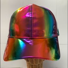 Laser Lacquer Pu Faux Leather Baseball Cap Adjustable Trendy Multicolor Visor Hat, Trendy Multicolor Baseball Cap With Visor, Trendy Multicolor Visor Baseball Cap, Trendy Purple Adjustable Baseball Cap, Trendy Adjustable Purple Baseball Cap, Trendy Multicolor Baseball Cap, Trendy Purple Baseball Cap, Trendy Purple Cap, Legacy Hats