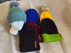 Adult size beanies can be made in a variety of different colors and are open to customization!  All yarn used is acrylic yarn which is allergy friendly and easy to care for. Feel free to Message with any questions. Coffee Cup Cozy, Cup Sleeve, Cup Cozy, Neon Purple, Knitting Machine, Jan 20, Allergy Friendly, Skull Cap Beanie, Machine Knitting