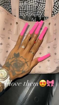 Acrylic Nails Long, Long Nail Designs, Basic Nails, Short Square Acrylic Nails