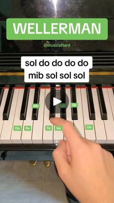 someone is playing the piano with their fingers and finger pressing it to play on the keyboard