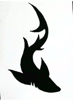 a black and white silhouette of a bird