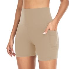 PRICES MAY VARY. 🆕Material - This athletic running shorts for women is made of 92%Nylon,8%Spandex, which is quick dry, stretchy, smooth,soft, breathable and comfortable,will keep you cool and comfortable when you exercise. 🆕Designs - Super high waist,2 side pockets,elastic waistband,double layer design and flowy style.The shorts can make the body proportions more perfect, and the hip shape is also more rounded. 🆕Season - This is a cute women's sports shorts suitable for spring and summer. Wea Amazon Workout Shorts Women, Mom Belly, Legging Court, Volleyball Shorts, Yoga Short, Sports Shorts Women, Sport Leggings, Body Proportions, Perfect Figure