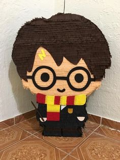 a paper cut out of harry potter with glasses