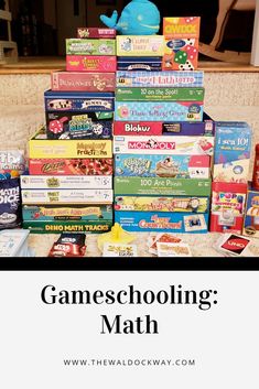 gameschooling math stack up with text overlay