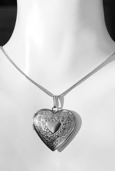 Nickel-free Locket Necklace For Anniversary On Valentine's Day, Handmade Locket Necklace For Anniversary On Valentine's Day, Handmade Locket Necklace For Anniversary And Valentine's Day, Silver Heart Necklace Gift, Nickel Free Heart Locket Necklace For Wedding, Nickel-free Heart Locket Necklace For Wedding, Handmade Silver Locket Necklace For Valentine's Day, Nickel Free Heart-shaped Necklace For Wedding, Silver Heart Locket