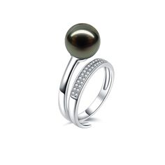 PRICES MAY VARY. Black pearl rings 9-10mm,18K Gold Plated 925 sterling silver. Attention pleases: Most Tahitian Pearl Jewelry pearls that are identified as “black” are actually charcoal grey or dark green. All pearls are imported from Tahiti. Tahitian black pearl rings is the fine jewelry for wife, also as Christmas day gifts, Mothers day gifts for mom , Birthday gifts for women, Wedding gifts anniversary for wife girlfriend best unique thanksgiving gifts from daughter son romantic love valentin Anniversary Black Tahitian Pearl Jewelry, Anniversary Black Tahitian Pearl Ring, Gift Black Pearl Necklace In Sterling Silver, Tahitian Black Pearl Engagement Ring, Black Pearl Rings Tahitian, Tahitian Pearls Jewelry, Black Pearl Ring, Jewelry Pearls, Wife Necklace