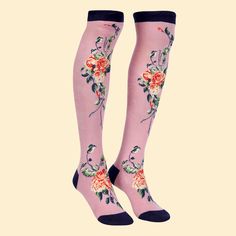 Delightfully feminine these pretty Floral Vines Long Socks in Lavender are iconically Powder and ideal for gifting. These super soft socks come complete with complimentary packaging to prepare the perfect present. Machine wash at or below 30°. Non-chlorine bleach. Tumble dry, low temperature. Do not iron. Keep away from fire. Trendy Spring Gift Socks, Trendy Spring Socks, Trendy Spring Socks For Gift, Trendy Socks For Spring Gift, Pink Knee-high Socks For Spring, Trendy Pink Knee-high Socks For Spring, Pink Knee-high Stockings, Trendy Pink Spring Hosiery, Trendy Pink Knee-high Hosiery