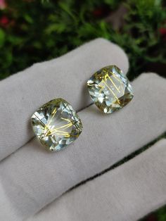 AAA Golden Rutile Doublet Square pair 23.50 Ct. Faceted Gemsstone pair Size 14X14X9 MM. Use for Earrings+pendant+Bracelet+Necklace+Ring gift... Gemsstone : Golden Rutile Doublet  Stone Size   : 14X14X9 MM Stone weight : 23.50  C T Thank you so much visit again my shop ☺️ Faceted Rectangular Jewelry As A Gift, White Gold Jewelry With Natural Inclusions For Gift, Luxury Rectangular Gemstones As Gift, Yellow Gemstones As A Gift, Luxury Jewelry With Natural Inclusions For Anniversary, White Gold Gemstones With Diamond Cut For Gift, Elegant Gemstones With Natural Inclusions For Gift, Necklace Ring, Earrings Pendant