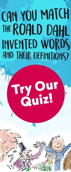 an advertisement with the words try out quiz and two people talking to each other in front of