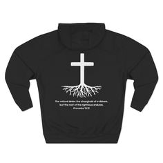 Introducing the "Rooted" sweatshirt; where cozy comfort meets spiritual strength in sensational style! With this sweatshirt, you're not just staying warm; you're standing firm in righteousness. Inspired by Proverbs 12:12, it's a reminder that being rooted in God's Word is the ultimate source of stability. Perfect for those chilly days when you need a reminder to stay grounded in grace, it's a cozy way to keep your faith front and center. Wear it proudly and let your outfit be a testament to the Spiritual Strength, Proverbs 12, Design Hoodie, Stay Grounded, La Source, Comforters Cozy, Pick One, Hoodie Design, 12 12