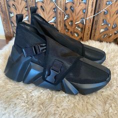 Worn Once, Super Comfy But A Little Too Big For Me. I’m A True Size 9 So I’d Say They’re Better For 9.5 Or 10. Gorgeous And Unique United Nude, Womens Shoes Sneakers, Shoes Sneakers, The Unit, Women Shoes, Sneakers, Women Shopping, Black