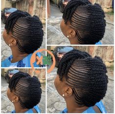 Free Hand Hairstyles, Mohawk Braid Styles, Natural Hair Updo Wedding, Natural Hair Mohawk, Flat Twist Styles