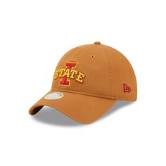 The Iowa State Cyclones 9TWENTY Adjustable Cap features an embroidered Cyclones logo at the front panels with a woven team logo tag on an adjustable D-Ring closure at the rear. Collegiate Hats With Logo Patch For Game Day, Game Day Cap With Logo Patch, Collegiate Baseball Cap With Logo Patch And Curved Brim, Collegiate Baseball Cap With Curved Brim And Logo Patch, Dad Cap With Embroidered Logo For Fan Gear, Collegiate Curved Bill Hat With Logo Patch, Collegiate Cotton Hats For Outdoor, Collegiate Hats With Logo Patch And Curved Bill, Collegiate Hats With Curved Bill And Logo Patch