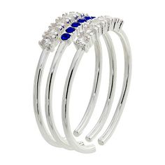 This ring is adjustable, fitting most sizes. It should fit sizes 5-10Ring Style: Stackable Rings, Bands# Pieces In Set: 3Features: Personalized, AdjustableStone Cut: RoundMetal Color: Silver ToneBand Width: 6.5mmCare: Wipe CleanStone Type: 12 Cubic Zirconia, 6 CrystalBirthstone: September BirthstoneMetal: Pure Silver Over BrassRing Size: 7Country of Origin: Imported Adjustable Silver Midi Rings With Cubic Zirconia, Adjustable Stackable Midi Rings With Cubic Zirconia, Adjustable Stackable Midi Rings In Cubic Zirconia, Rings Bands, Brass Ring, Stackable Rings, Pure Silver, Ring Sets, Diamond Bracelet