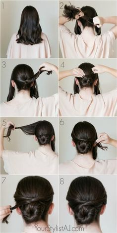 Ballet Hairstyles, 2020 Hairstyles, Easy Bun, Hair School, Easy Bun Hairstyles, Hair Bun Tutorial, Bun Tutorial, Easy Hair Updos, Hairstyles For Medium Length Hair Easy