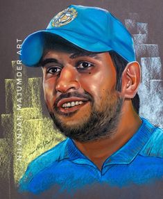 DRAWING MS DHONI WITH DRY PASTEL... YOU CAN WATCH THE TUTORIAL ON MY YOUTUBE CHANNEL https://youtu.be/lYv9hYrXTWg ... AND DO "SUBSCRIBE" GUYS ... Dhoni Drawing, Ms Dhoni