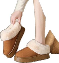 Winter Platform Booties With Closed Toe, Winter Slip-on Boots With Rubber Sole, Winter Boots With Rubber Sole And Pointed Toe, Winter Slip-on Boots With Faux Fur Lining, Beige Round Toe Winter Booties, Comfortable Round Toe Booties For Fall, Synthetic Platform Booties With Round Toe, Winter Synthetic Pointed Toe Boots, Comfortable Synthetic Winter Boots