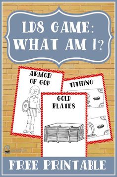 three free printables for kids to use in the game what am i?