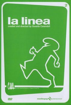 a green book with white writing on the front and back cover, which reads la linea created and directed by david cavaniello